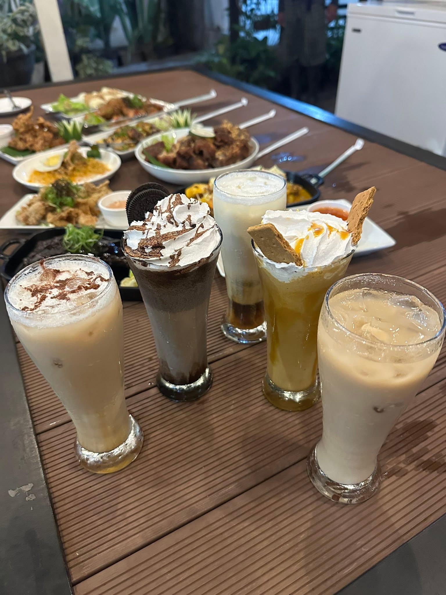 Selection of cold and blended drinks at J-Hills