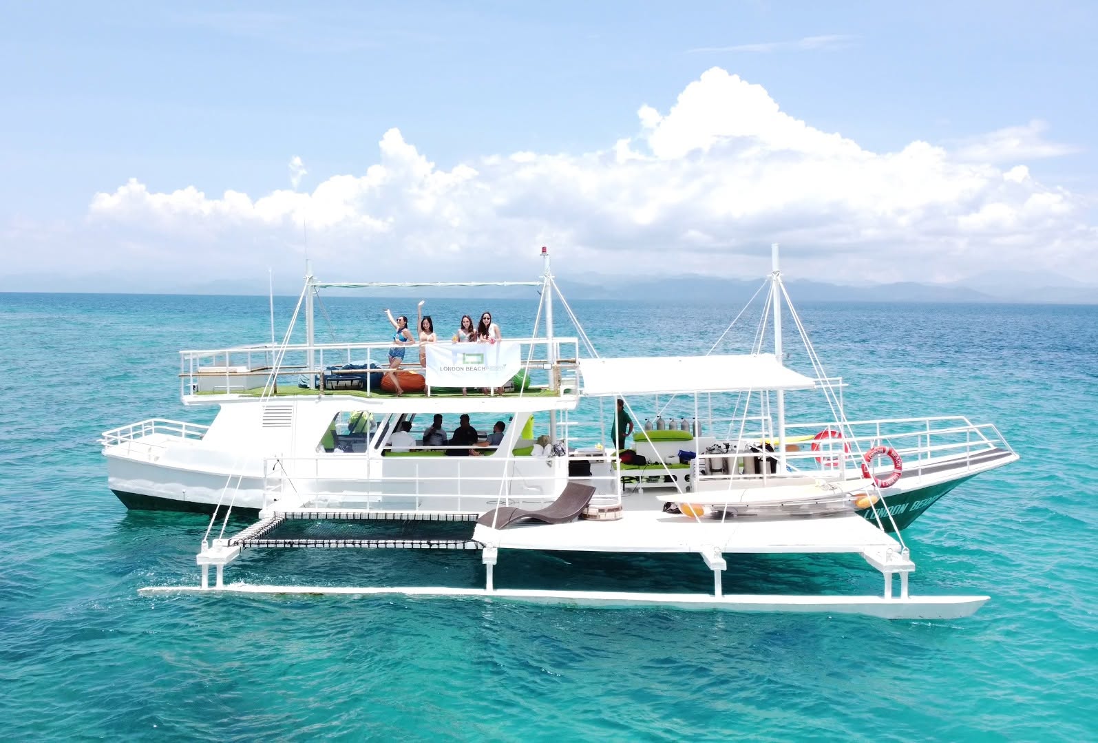 London Beach Resort boat on the sea