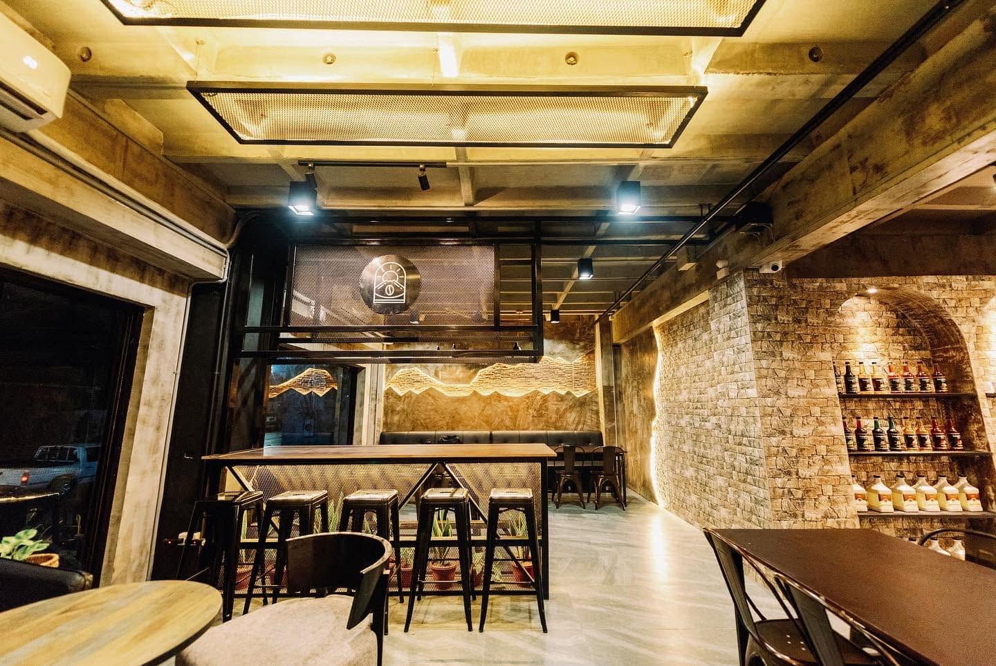 Indoor seating area at Nikko's Brew
